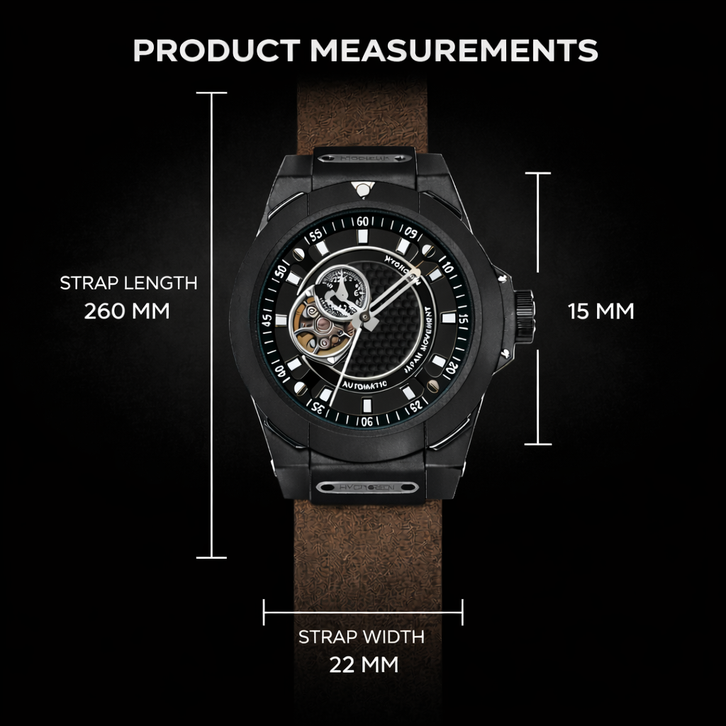 Cronógrafo Vento Blackfield em Couro