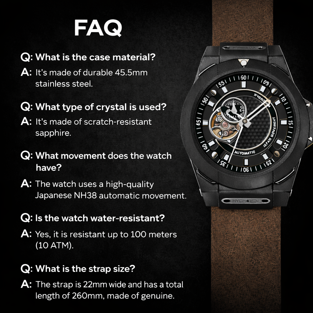 Cronógrafo Vento Blackfield em Couro