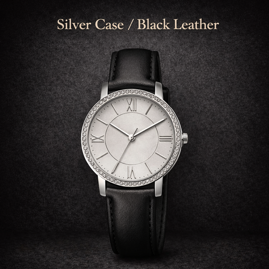 Elegant Women’s Quartz Watch – Crystal Accent Collection