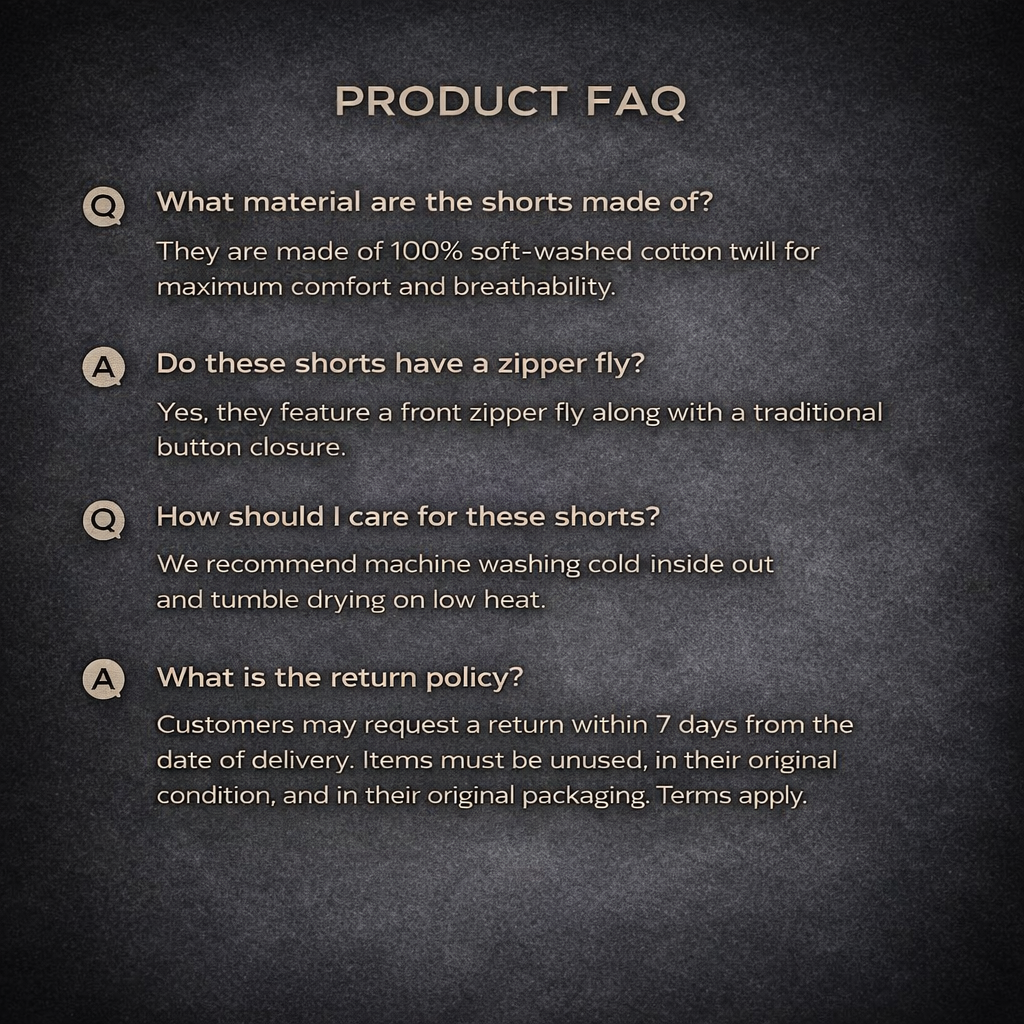 Men’s Premium Chino Shorts – Classic Tailored Fit