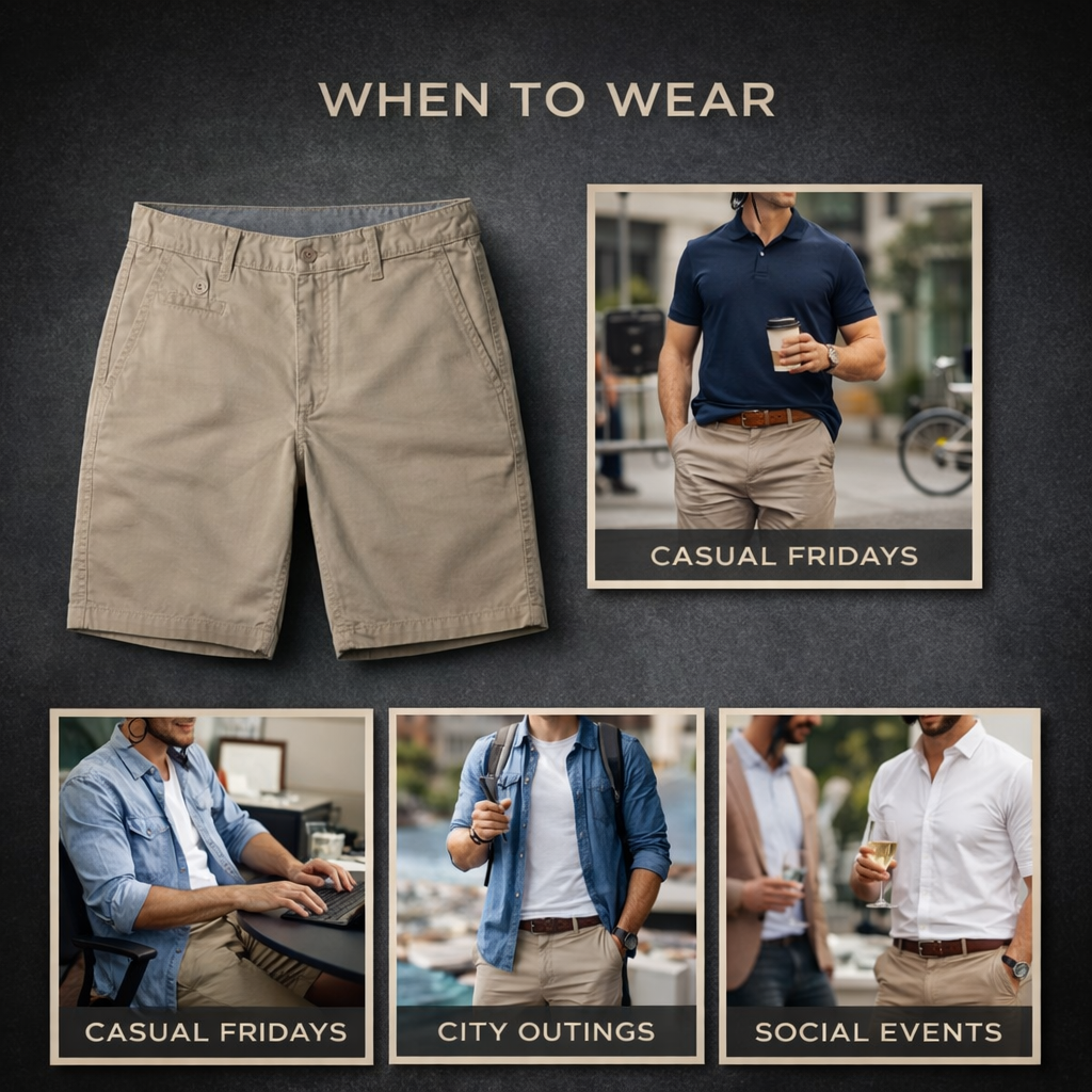 Men’s Premium Chino Shorts – Classic Tailored Fit