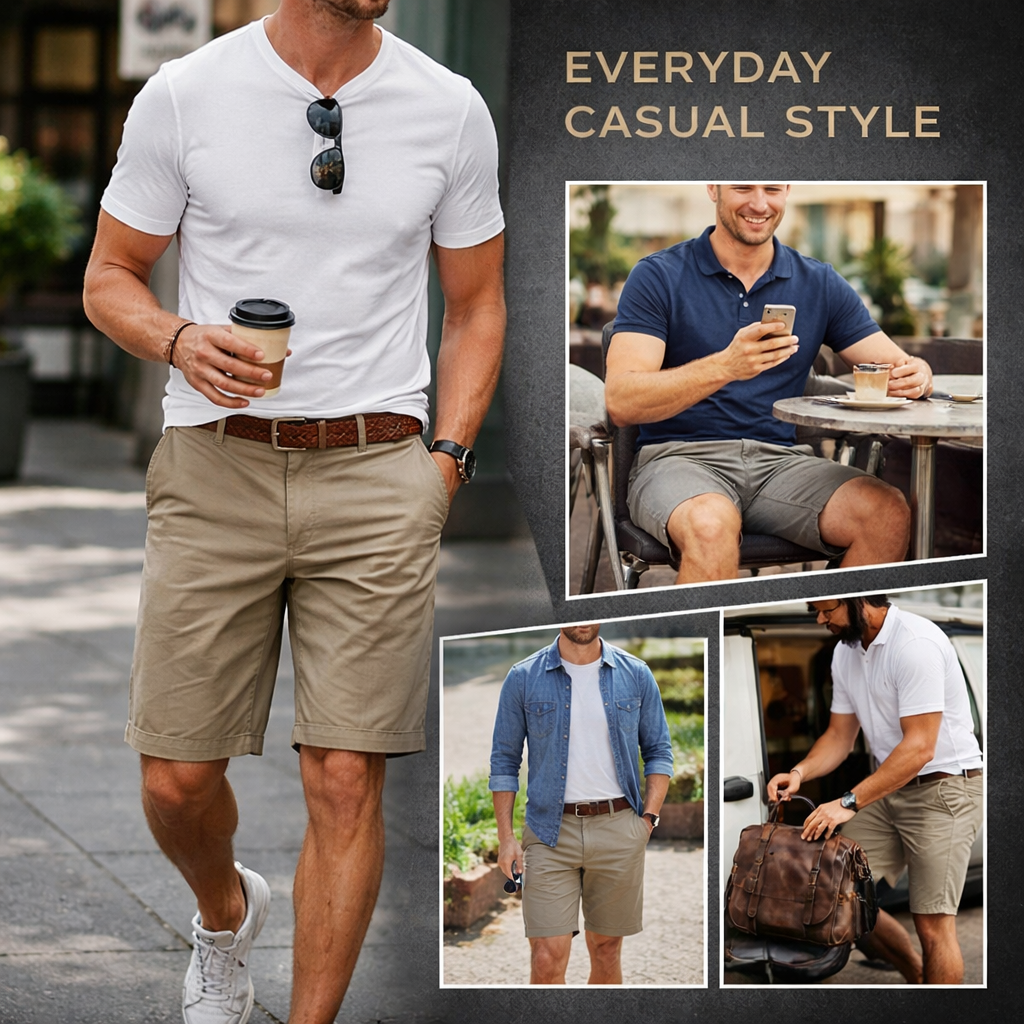 Men’s Premium Chino Shorts – Classic Tailored Fit