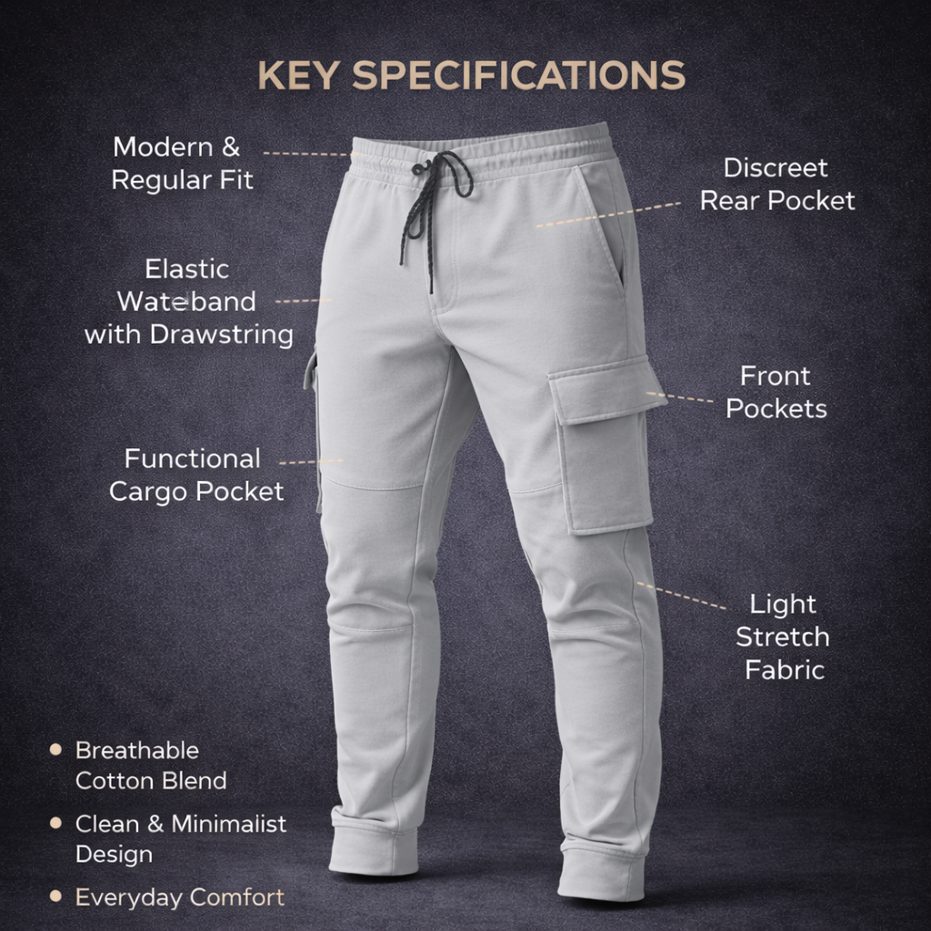 Men’s Urban Flex Cargo Pants – Modern Premium Fit