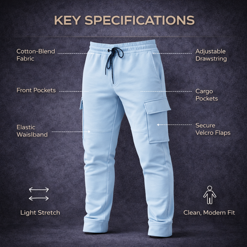 Men’s Essential Urban Cargo Pants – Modern Premium Fit