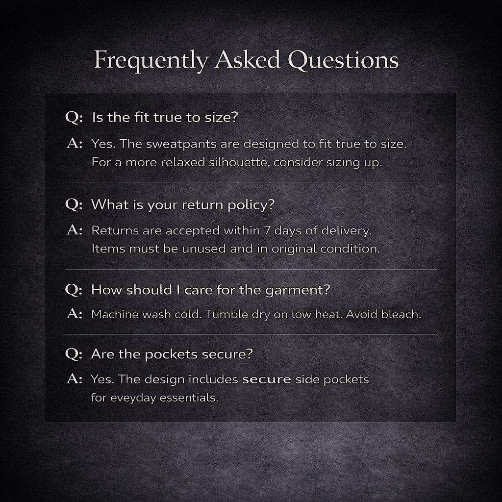 Urban Comfort Sweatpants – Cotton Blend Relaxed Fit