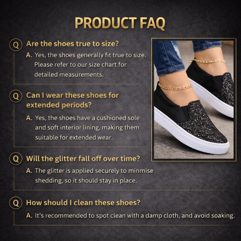 Women’s Slip-On Sneakers with Glitter – Comfort & Style