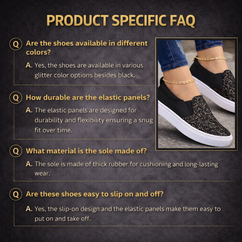 Women’s Slip-On Sneakers with Glitter – Comfort & Style