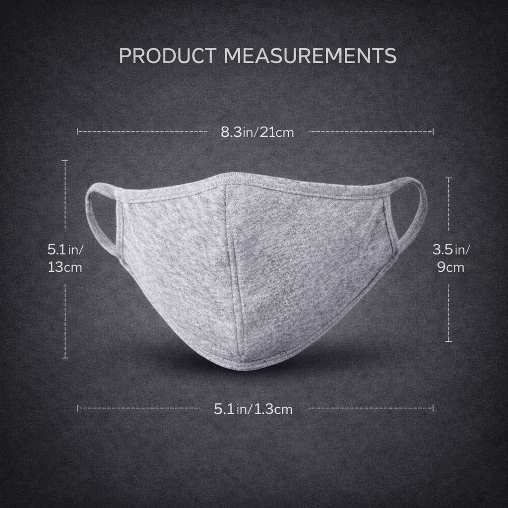 Essential Grey Reusable Face Mask – Double Layer Comfort