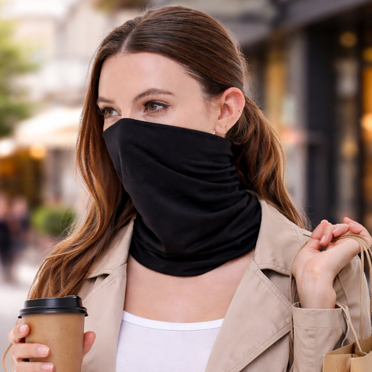 Essential Black Neck Gaiter Mask – Reusable &amp; Washable