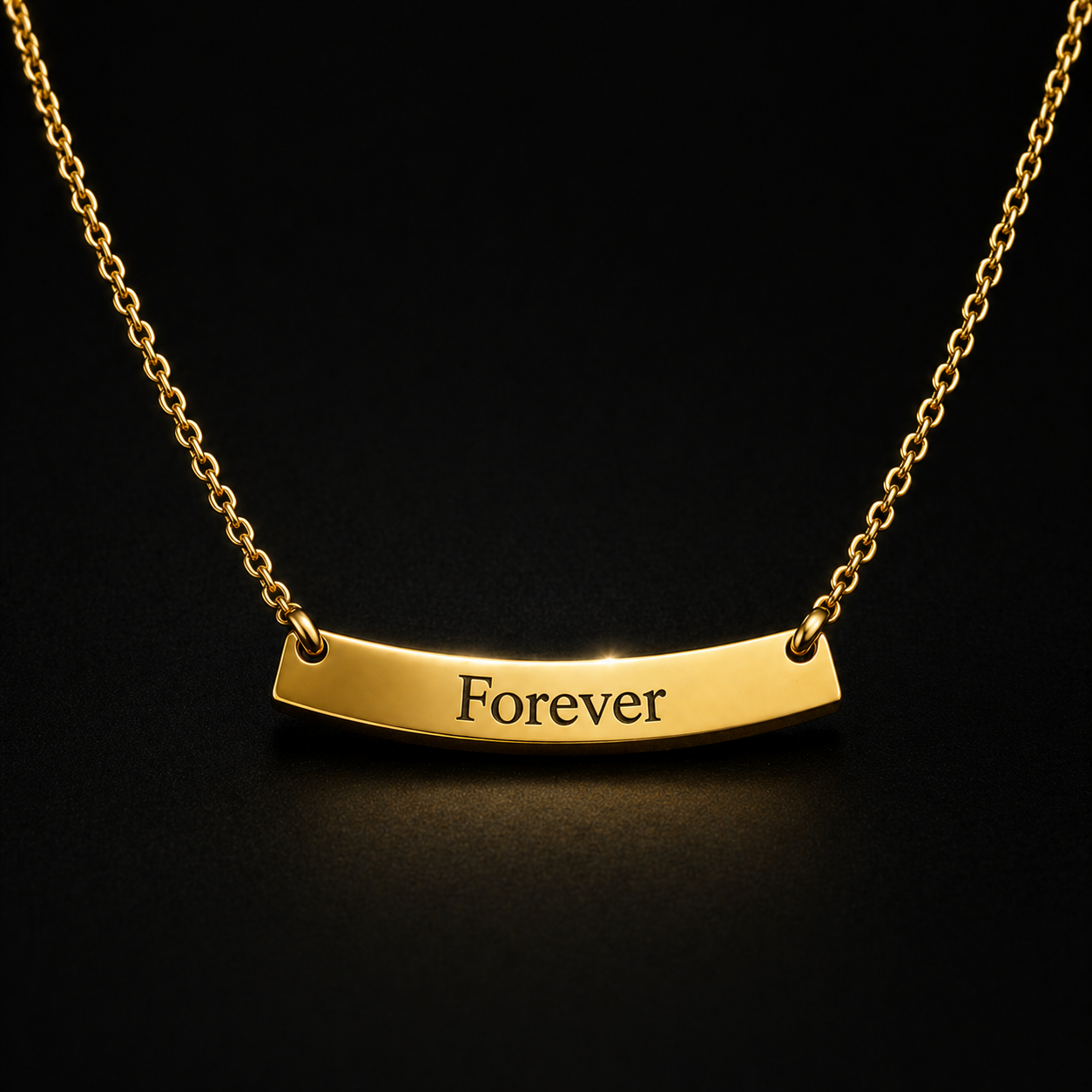 Personalized Gold-Plated Bar Necklace — A Symbol That Lasts