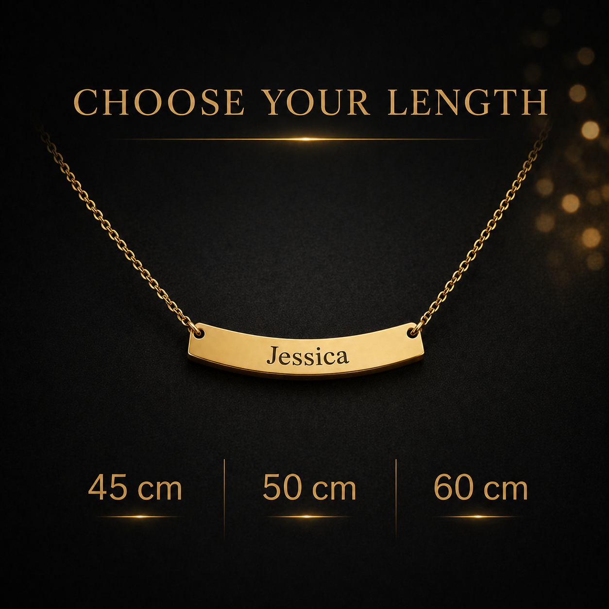 Personalized Gold-Plated Bar Necklace — A Symbol That Lasts