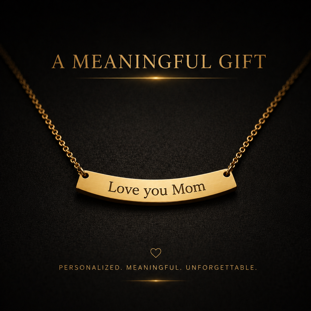 Personalized Gold-Plated Bar Necklace — A Symbol That Lasts