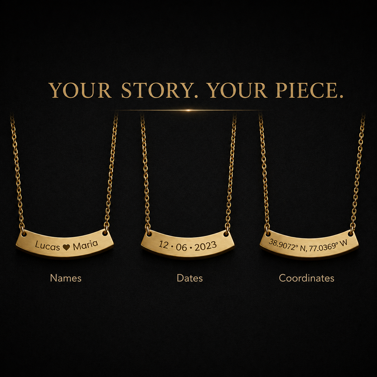 Personalized Gold-Plated Bar Necklace — A Symbol That Lasts