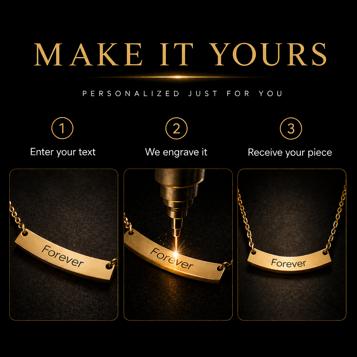 Personalized Gold-Plated Bar Necklace — A Symbol That Lasts