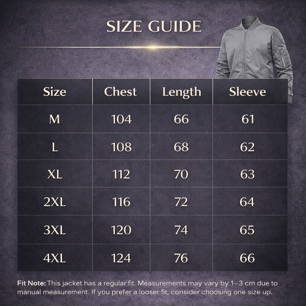 Men’s Lightweight Bomber Jacket – Casual Spring & Fall