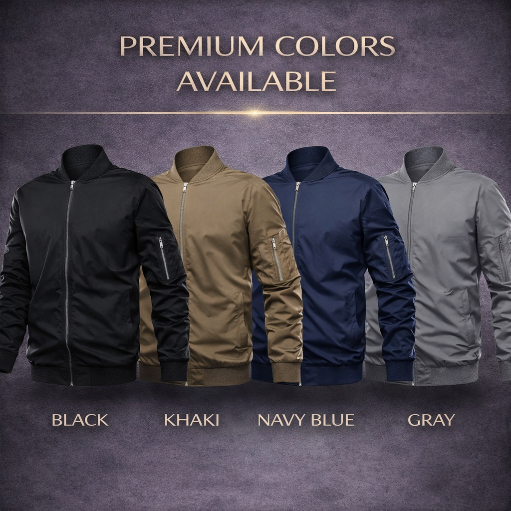 Men’s Lightweight Bomber Jacket – Casual Spring & Fall