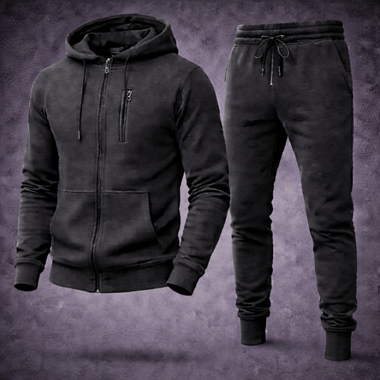 Men’s Premium Hoodie & Jogger Set – Solid Color
