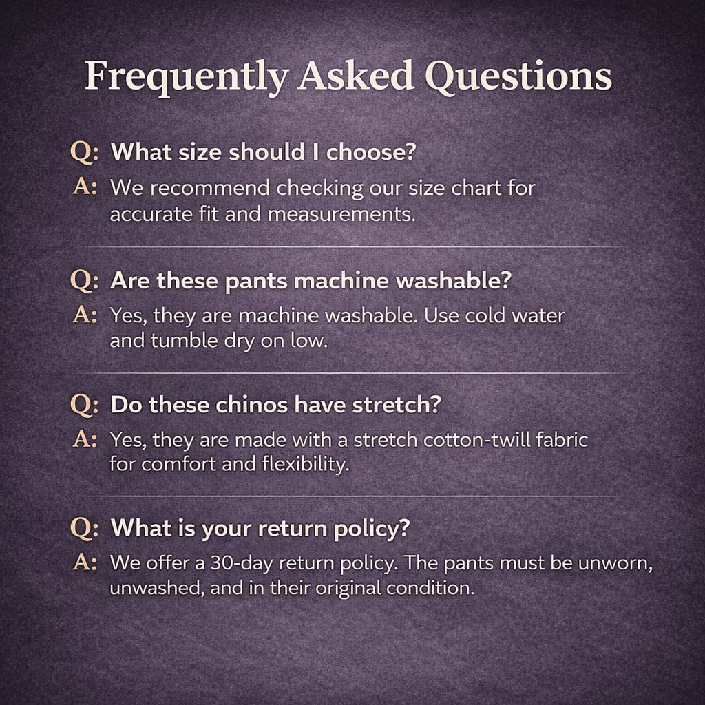 Men’s Chino Pants / Chino Trousers